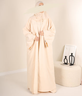 Abaya + Kimono Corduroy ZAHRAA - Cream