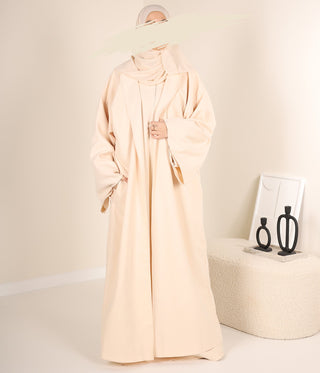 Abaya + Kimono Corduroy ZAHRAA - Cream