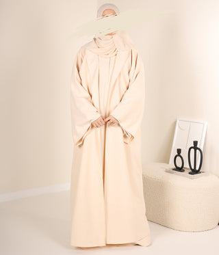 Abaya + Kimono Corduroy ZAHRAA - Cream