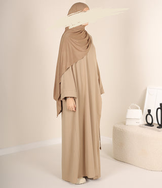 Cross over Abaya Lahiya UsW - Vanilla Latte