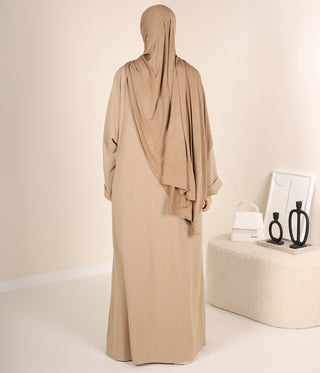 Cross over Abaya Lahiya UsW - Vanilla Latte