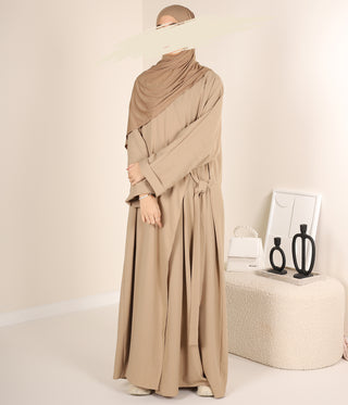 Cross over Abaya Lahiya UsW - Vanilla Latte