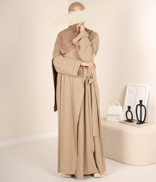 Cross over Abaya Lahiya UsW - Vanilla Latte