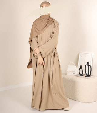 Cross over Abaya Lahiya UsW - Vanilla Latte