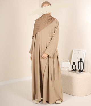 Cross over Abaya Lahiya UsW - Vanilla Latte