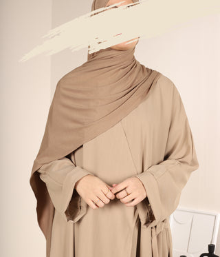 Cross over Abaya Lahiya UsW - Vanilla Latte