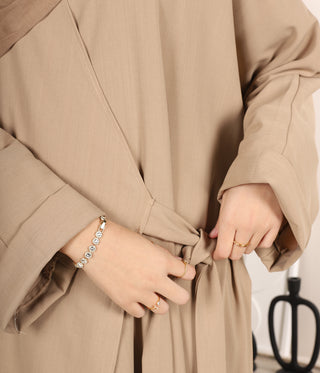 Cross over Abaya Lahiya UsW - Vanilla Latte