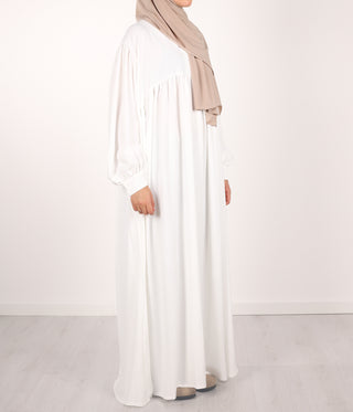 Jilbab Jazz Ballonärmel - Cremeweiß