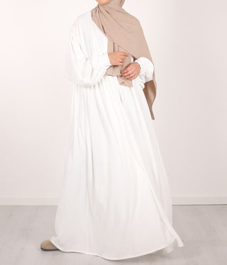 Jilbab Jazz Ballonärmel - Cremeweiß