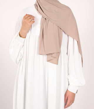 Jilbab Jazz Ballonärmel - Cremeweiß