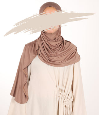 Viscose Instant Hijaab FNR - Warm Taupe