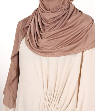 Viscose Instant Hijaab FNR - Warm Taupe