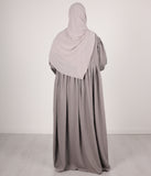 Abaya Puff Sleeve i hør Madaya- Grå