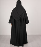 Abaya Puff Sleeve i hør Madaya- Sort