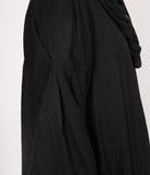 Abaya Leinen Puffärmel Madaya – Schwarz
