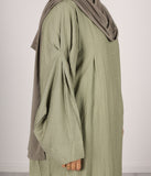 Abaya Leinen Safirah - Vintage Grün