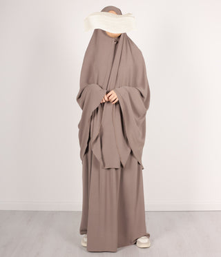 Knie Khimar met Rok set JAZZ - Mink