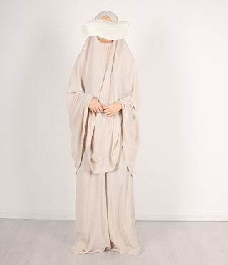 Knie Khimar met Rok set JAZZ - Cream