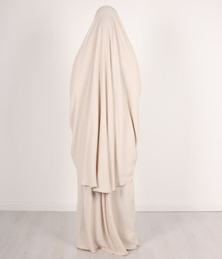 Knie Khimar met Rok set JAZZ - Cream