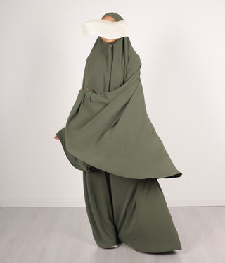 Knie Khimar met Rok set JAZZ - Leaf