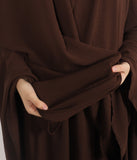Knæ Khimar med nederdel sæt JAZZ - Chokolade