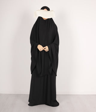 Knie Khimar met Rok set JAZZ - Black