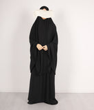 Khimar do koljena sa kompletom suknje JAZZ - crna