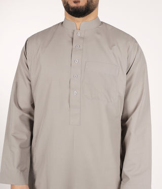 Qamis IND24 by Q4him - Cream Grey