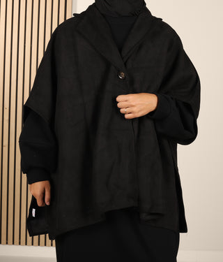 Poncho Suede BT - Black