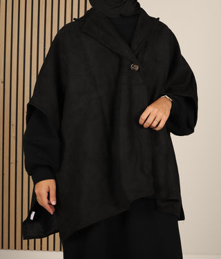 Poncho Suede BT - Black