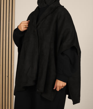 Poncho Suede BT - Black