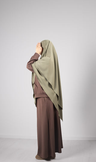 Double Diamond KHIMAR MEDINI Silk - Pistache