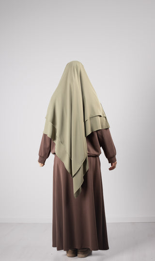 Double Diamond KHIMAR MEDINI Silk - Pistache