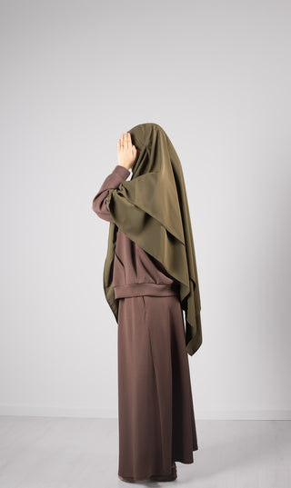 Double Diamond KHIMAR MEDINI Silk - Khaki