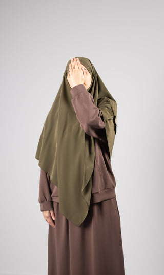 Double Diamond KHIMAR MEDINI Silk - Khaki