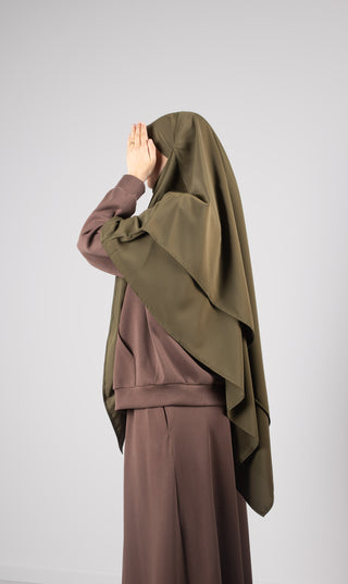 Double Diamond KHIMAR MEDINI Silk - Khaki