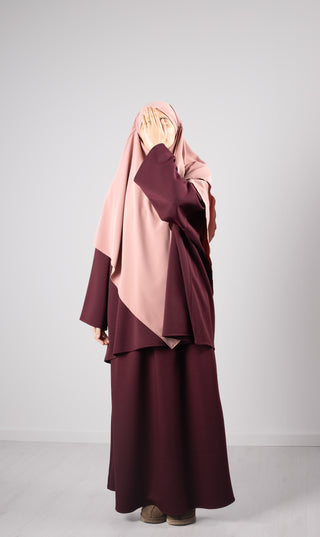 Double Diamond KHIMAR MEDINI Silk - Rose