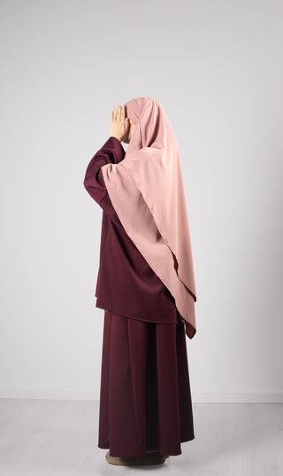 Double Diamond KHIMAR MEDINI Silk - Rose