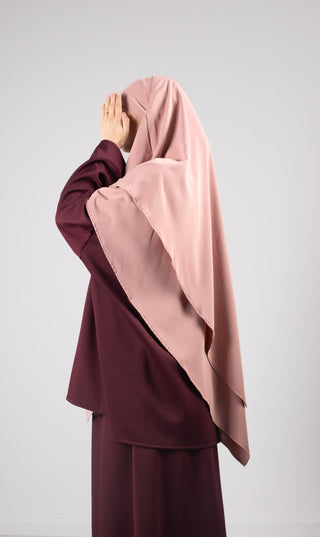 Double Diamond KHIMAR MEDINI Silk - Rose
