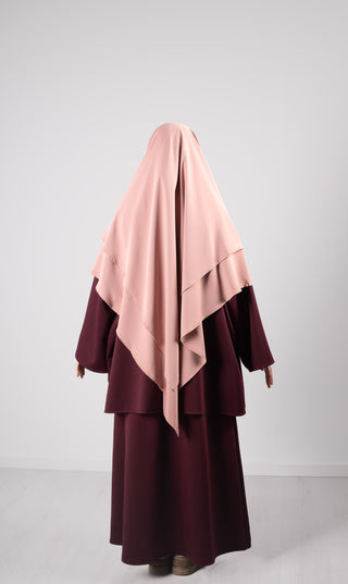 Double Diamond KHIMAR MEDINI Silk - Rose