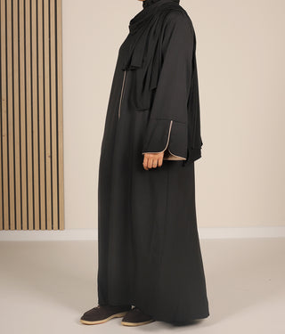 Takasaki Kimono Abaya - Black