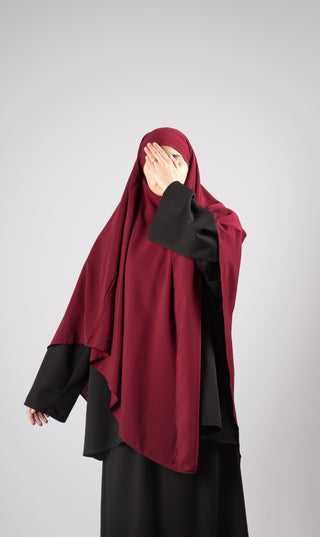 XL Triangle Khimar - Bordeaux