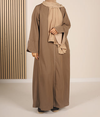 Takasaki Kimono Abaya - Taupe