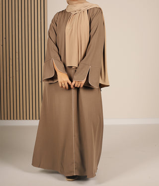 Takasaki Kimono Abaya - Taupe