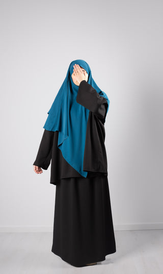 Double Diamond KHIMAR MEDINI Seide – Petrol