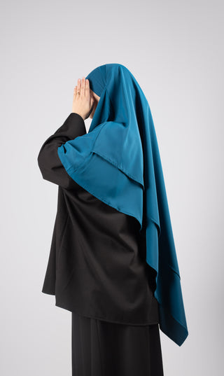 Double Diamond KHIMAR MEDINI Seide – Petrol