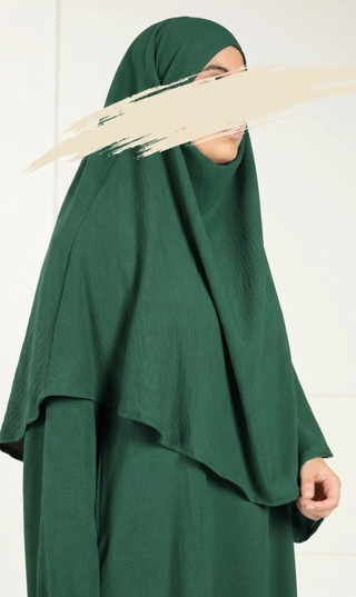 Tie Back Amira Khimar Jazz - Moss Green