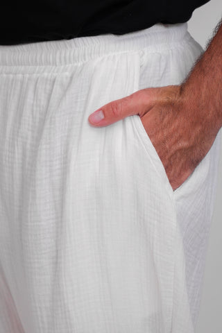 Hose aus Bio-Baumwolle – Cremeweiß