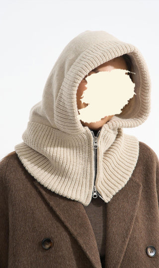 Knit Hood L Zipped