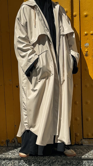Diva Modest Rain Coat - Cream